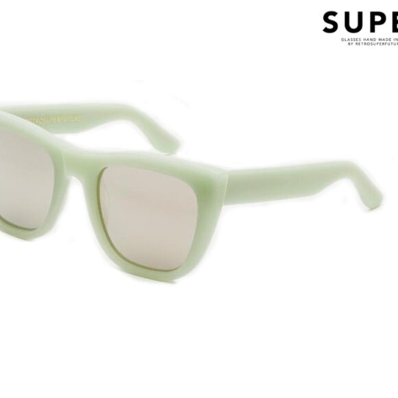 Super by Retrosuperfuture Silver Mirrored & Mint Sunglasses - Picture 3 of 8